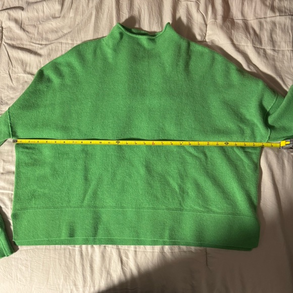 Free People Ambrose Cashmere Turtleneck Sweater - Lime Green, Size XL - Picture 6 of 7